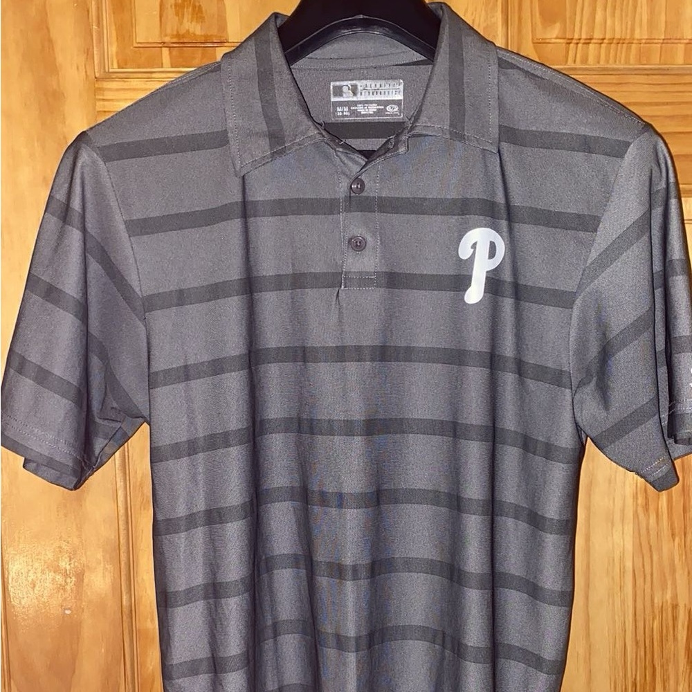 Phillies Medium Gray Golf Polo